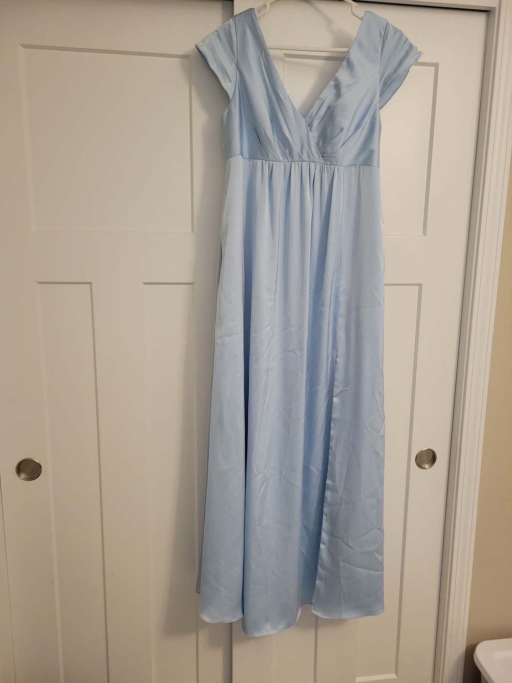 Azazie Sky Blue Maternity Dress Style Allessia